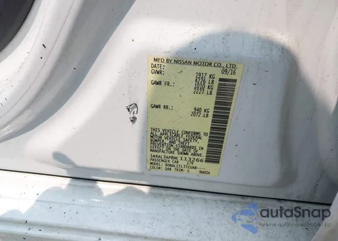 2017 Nissan Altima 2.5/2.5 S/2.5 Sl/2.5 Sr/2.5 Sv z USA, uszkodzony, nr VIN 1N4AL3AP8HC113266